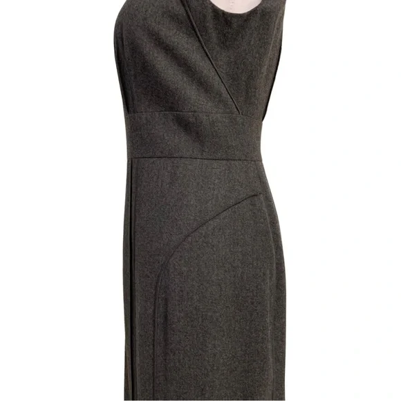 Magaschoni | NWOT Sleeveless Midi Sheath Dress in Charcoal Gray Size 2 - Picture 12 of 16